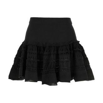 Alaia Dames, Rokken, Zwart, Maat: S Wol