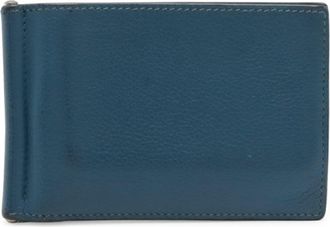 Herm&egrave;s Blue Epsom Leather Wallet (Bi-Fold) (Pre-Owned)