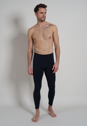 Bugatti Lange Unterhose BUGATTI BUGA Hose lang, Herren, Gr. 7 (XL), schwarz (schwarz, dunkel, uni), Single Jersey, Obermaterial: 95% Baumwolle, 5% Elasthan, u