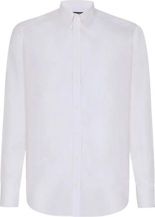 Dolce & Gabbana Cotton Shirt - Heren - Zakelijke Overhemden - Wit - 3XL - Katoen - Overhemden