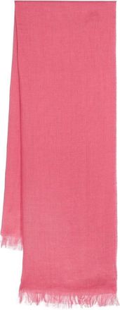 Fabiana Filippi frayed linen-silk scarf - women - Linen/Flax/Silk - One Size - Pink