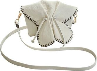 Carlos Falchi Mini Butterfly Leather Bag in Winter White at Nordstrom