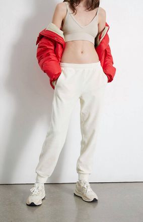 Champion Womens Corduroy Joggers In Chalk White