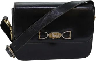 Celine Pre-owned Cross Body Bags, female, Black, Size: ONE SIZE Pre-owned Vintage Shoulder Bag