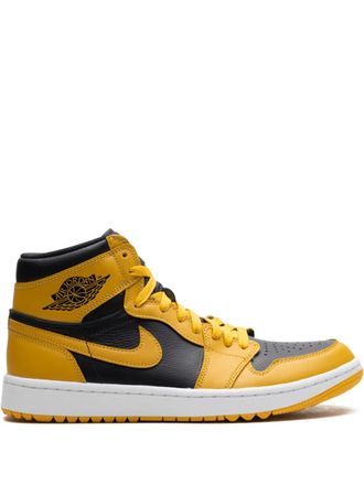Nike Jordan Air Jordan 1 Golf Pollen sneakers - men - Rubber/Calf Leather/Fabric - 15 - Yellow
