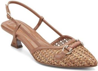Easy Spirit Hetty Pointed Toe Slingback Pump in Medium Brown at Nordstrom, Size 9.5