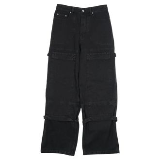Off-white Wide Trousers, male, Black, Size: W30 Wide Trousers