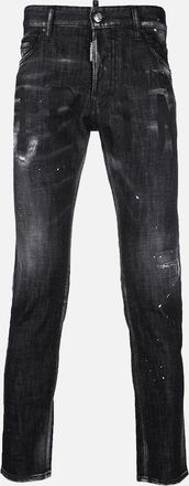 Dsquared2 Mens Dsquared2 Icon Printed Cool Guy Jeans in Black - Size: 26/32