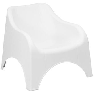 Dmora Poltrona da Esterno Agri, una Sedia, Made in Italy, 81x79 cm Bianco