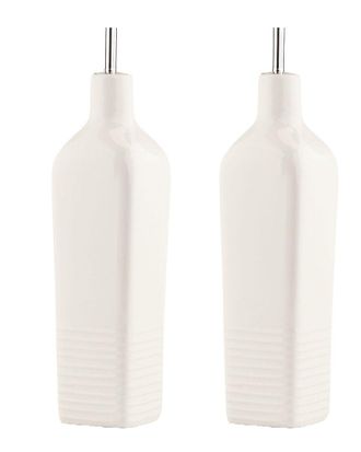 10 Strawberry Street Square Ribbed Oil & Vinegar Cruet Set