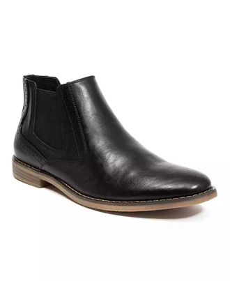 Deer Stags Mikey Dress Boots Mens Black Round Toe Ankle Chelsea ZAP2339