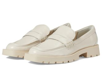Dolce Vita Elias Loafer Womens Off White Leather Lug Sole Slip On Hawk2983