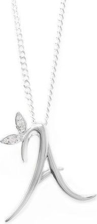 Say It With Winged Diamond Initial Necklace - Sterling Silver - A/20