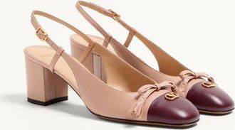 Valentino Garavani D&eacute;collet&eacute; Slingback Valet Du Roi In Capretto 60Mm Donna ROSE CANNELLE/GRANATO 36.5