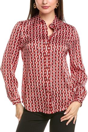 Anne Klein Collared Button Front Blouse