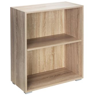 Deuba Casaria Estanter&iacute;a Libreria Biblioteca Vela Color Y Tama&ntilde;o A Escoger Mueble De Almacenaje Oficina Casa Con O Sin Puertas 2 Compartimentos Roble