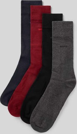 HUGO BOSS Socken aus Baumwoll-Mix im 4er-Pack mit Geschenkbox in Bordeaux, Gr&ouml;&szlig;e 40-46
