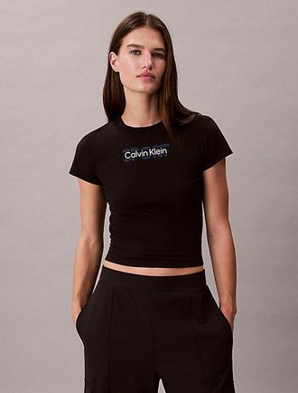 Calvin Klein Camiseta transpirable cropped de secado r&aacute;pido de viaje