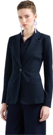 Emporio Armani Stijlvolle Americana Jurk voor Lente/Zomer - Dames - Blazers - Blauw - M - Jassen