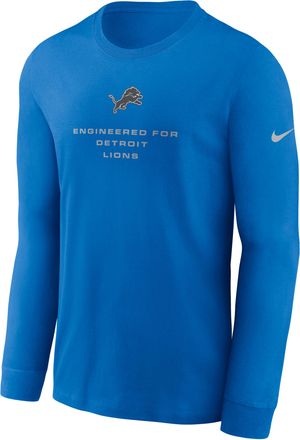 Nike Detroit Lions Team Issue Nike Mens Dri-FIT NFL Long-Sleeve T-Shirt in Blue | 02EW45A9J-ZSZ