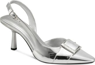 DKNY Neaira Slingback Pump in Silver at Nordstrom, Size 6.5