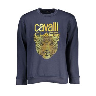 Cavalli Blue Polyester Mens Mens Sweatshirt