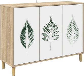 vidaXL Aparador Hanau Sonoma 102 X 33 X 75 Cm Madera De Ingenier&iacute;a Vidaxl