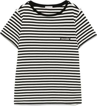 Moncler Tops, Dames, Wit, XS, Witte T-shirt SS Mode Stijl