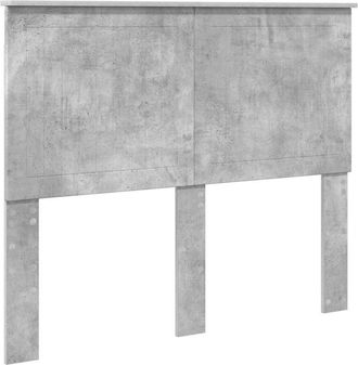 vidaXL Cabecero Con Cabecera Gris Concreto 135 Cm Madera Contrachapada Vidaxl
