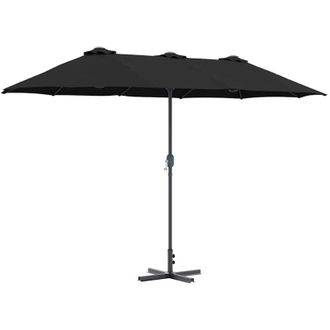 vidaXL Parasol De Jard&iacute;n Negro 370 X 197 X 239 Cm Vidaxl