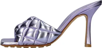 Bottega Veneta Padded Mule Sandals - female - Bottega Veneta - Heeled Mules - Purple - 4 1/2 UK - Shoes