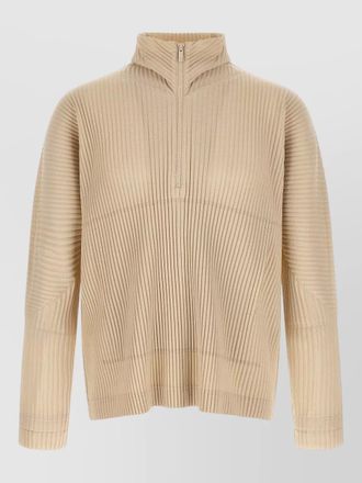 Homme Pliss&eacute; Issey Miyake march edition ribbed high collar jacket