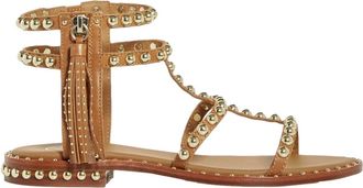 Ash Power Leather Gladiator Studded Flat Sandals New Cinnamon 421013-CIN Womens