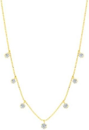 Graziela Medium Floating Diamond Necklace in Yellow in Yellow Gold at Nordstrom