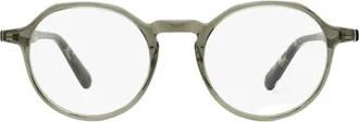 Moncler ML5120 Oval Keyhole Bridge Eyeglasses - Gray