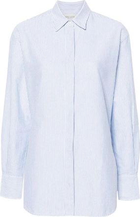 Golden Goose Shirt met Smalle Strepen - Dames - Overhemden - Wit - M - Katoen - Overhemden