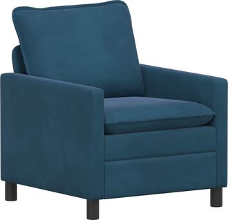 vidaXL Sof&aacute; Azul 76 X 81 X 87,5 Cm Terciopelo Vidaxl