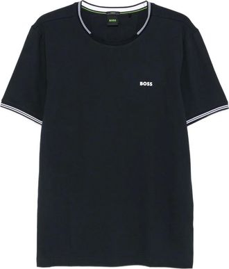 BOSS tipped crew-neck T-shirt - men - Cotton/Elastane - 3XL - Blue