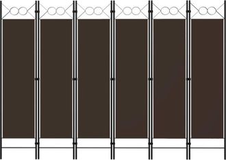 vidaXL Paravento a 6 Pannelli Marrone 240x180 cm - Vidaxl