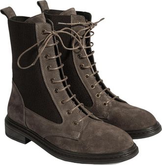 Desa Woman Suede Boots - Elastic Laces, Flat Heel, Breathable | Vizon - 36