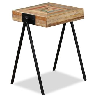 vidaXL Mesa Auxiliar De Teca Maciza Reciclada Vidaxl