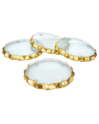 Godinger Harper Gold Edge Coaster Set