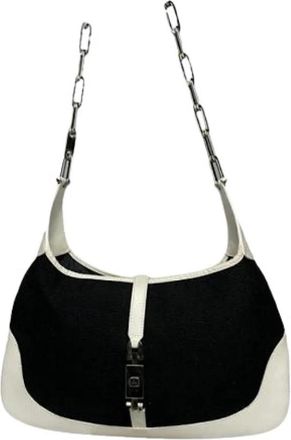 Gucci Pre-owned Leren Schoudertas - Dames - Vintage Schoudertas - Zwart - ONE Size - Leer - Vintage