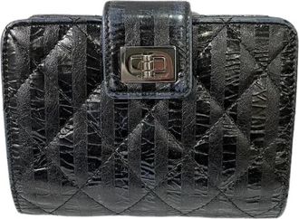 Chanel Pre-owned Wallets, female, Black, Size: ONE SIZE Pre-owned 2.55 Leather Wallet