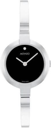 Movado Ela Bangle Quartz Black Dial Ladies Watch 0607725