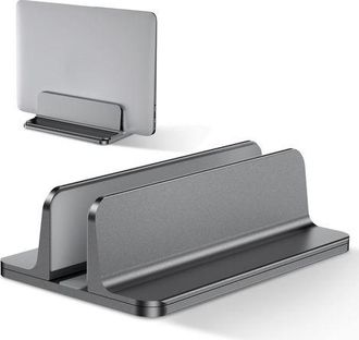 OEM Soporte Vertical Para Port&aacute;til, Soporte De Aluminio Para Port&aacute;til, Soporte Ajustable Para Port&aacute;til De Sobremesa, Gris