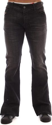 Diesel Mens D-Backler-O Straight-Fit Jeans in Black Grey Cotton - Size 34W/30L