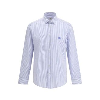 Etro Gestreept katoenen overhemd - Heren - Casual Overhemden - Veelkleurig - L - Katoen - Overhemden
