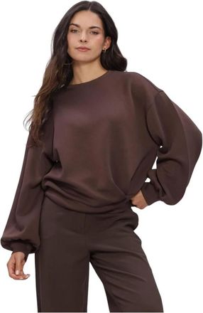 Moss Copenhagen Mschbrooke IMA Q Sweatshirt - Dames - Sweatshirts - Bruin - S/M - Hoodies & sweatvesten