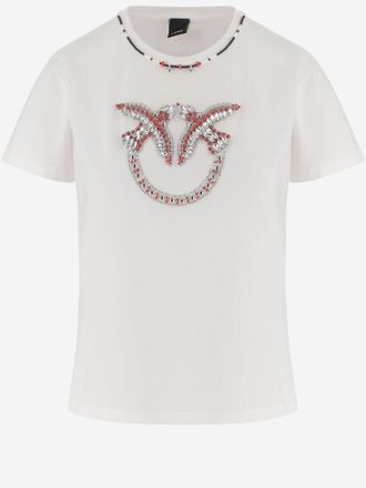 Pinko Pinko Baumwoll-T-Shirt mit Logo